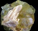 Yellow Cubic Fluorite With Pink Dolomite - Morocco #37476-2